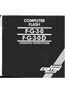 Centon FG 30 manual. Camera Instructions.
